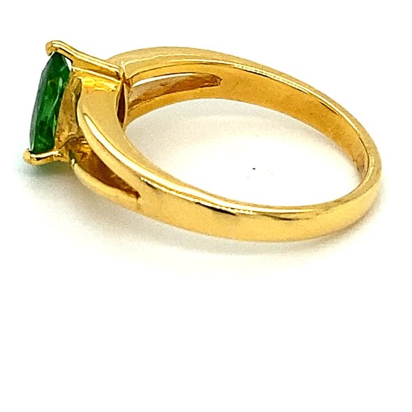 Tsavorite 1.00ct Solid 18K Yellow Gold Ring - Picture 6 of 7
